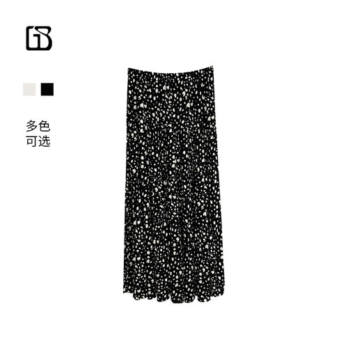 【超值特价】GOLDEN BARRY夏季法式抽皱波点半裙310114
