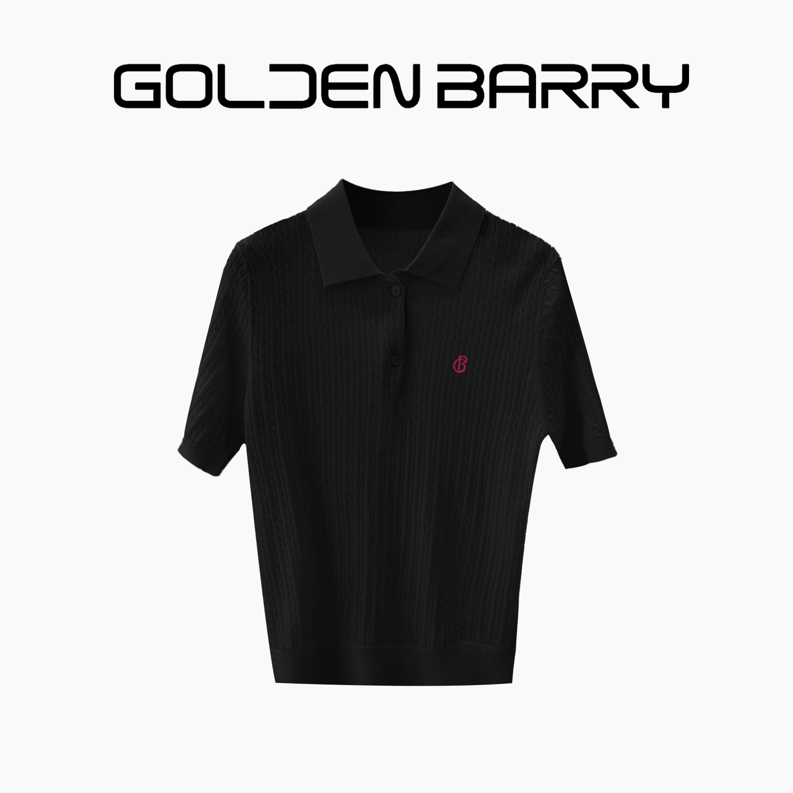 金和百瑞|GOLDEN BARRY【刺绣轻奢绞花短袖羊毛衫】241124