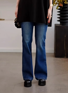 【惊喜三折】GOLDEN BARRY秋季英式复古风牛仔喇叭裤506032