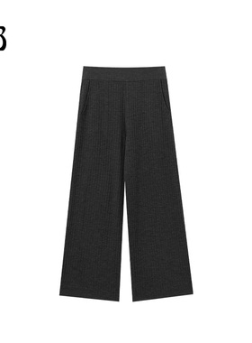 【惊喜五折】GOLDEN BARRY百搭单品慵懒休闲毛织阔腿裤511060