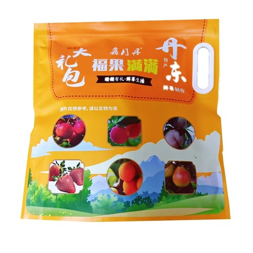 丹东福果满满水果大礼包艳红桃杏肉草莓秋梨干脯蜜饯独立包装500g