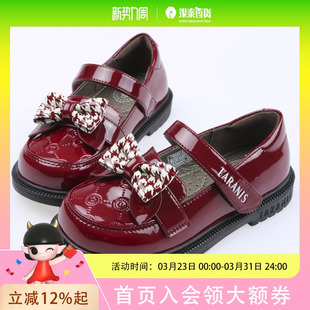 饰圆头皮鞋 女童蝴蝶结装 M03X4A4213 泰兰尼斯春季