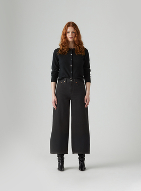 Levi's李维斯25年女士美式八分阔腿牛仔裤001V1-0006