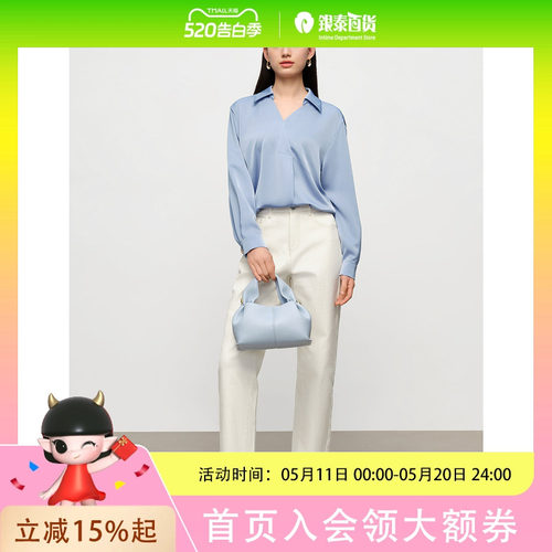JZ玖姿 通勤 V领衬衫上衣女