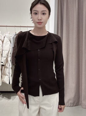 本涩女士简约时尚针织衫G0621A02