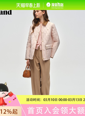 Eland衣恋 翻领通勤小香风外套 棉服