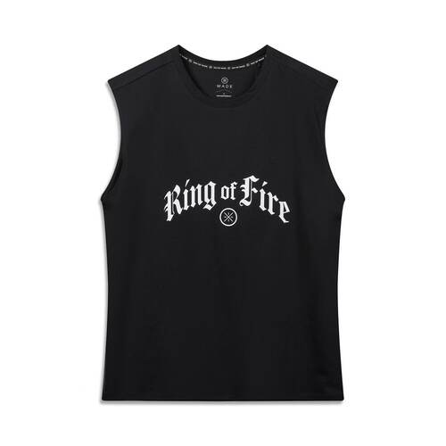李宁韦德系列男士运动背心Ring of Fire哥特风印花潮流无袖T恤男AVSW029