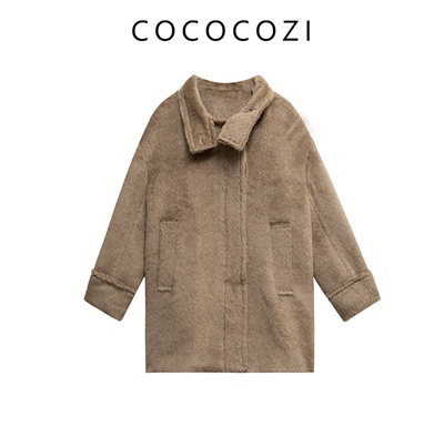 COCOCOZI高领大衣短外套女234CO093D