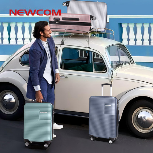 NEWCOM/悠客条纹登机箱20行李箱万向轮轻旅箱男女通用拉杆箱N1517