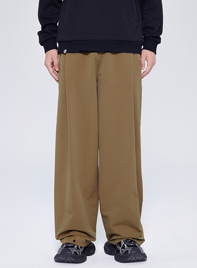 THEMRYOUNG密特扬休闲西装裤型秋冬潮牌通勤长裤男24MY3MBR081