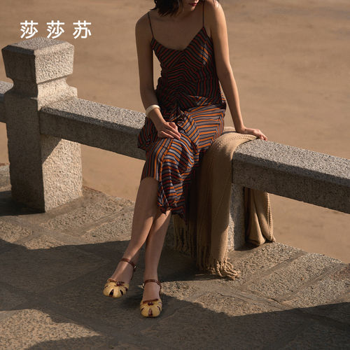 [海岛夏日]莎莎苏2026春夏款镂空编织罗马凉鞋女法式度假风Z76127A-13