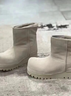 ASH女靴2025秋冬新款MALICA FUR雪地靴女圆头休闲柏搭套筒厚底曾高短靴AP320L400