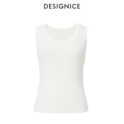 迪赛尼斯气质休闲圆领针织背心女