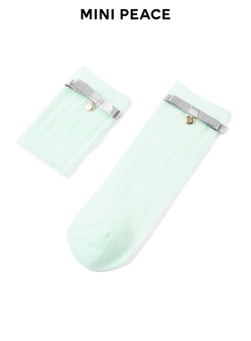 MINIPEACE太平鸟童装女童夏季透气袜子薄款舒适棉袜