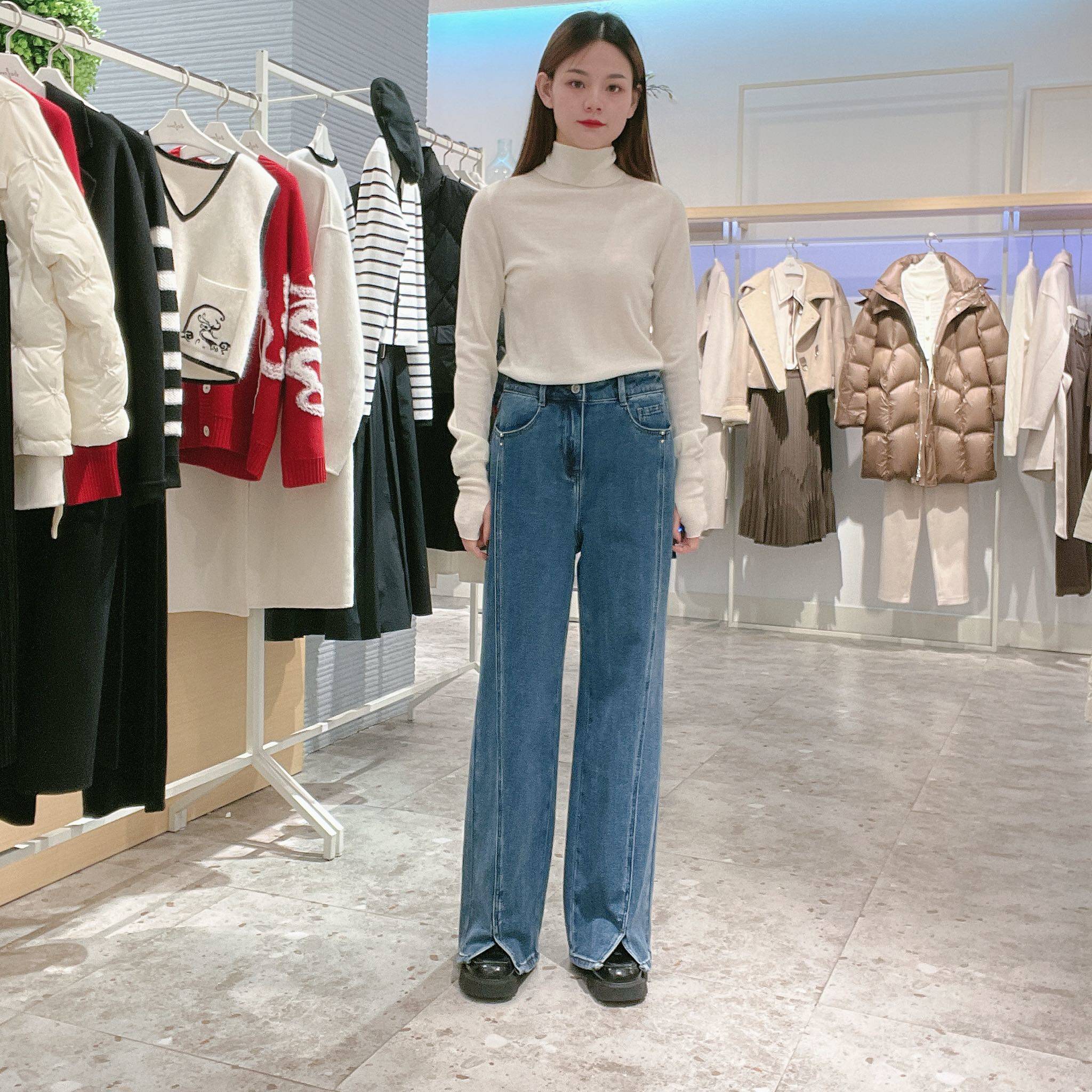 伊芙丽女士时尚休闲牛仔裤1F2150141 - 银泰百货旗舰店出品