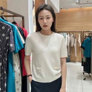 F4A811 针织衫 FEIZI菲姿女士时尚 简约短袖