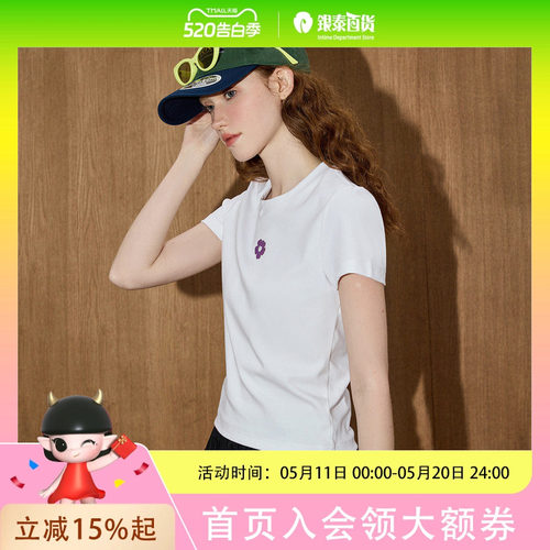 coolhut短袖圆领印花基础2025夏季女式T恤休闲显瘦