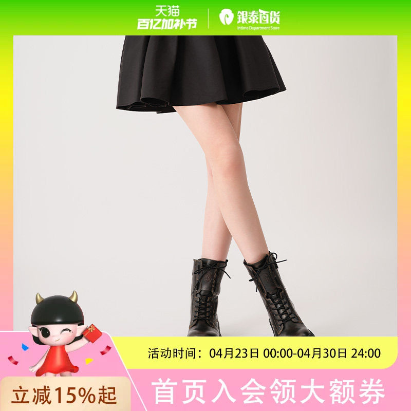 ASH女鞋NEXT真皮马丁靴厚底圆头短筒靴机车靴女鞋潮AP320L12020