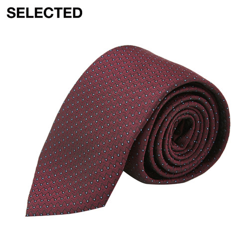 SELECTED思莱德男士新品含桑蚕丝时尚商务领带42121T006