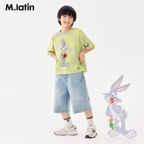 马拉丁童装儿童裤子 男大童 牛仔中裤