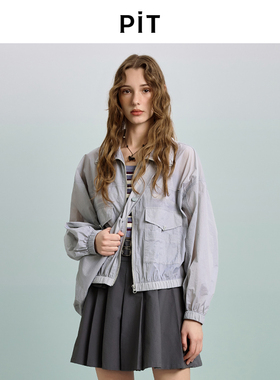 PIT女装夏装外套锦纶防晒贴袋设计多样化外套女—104B521166