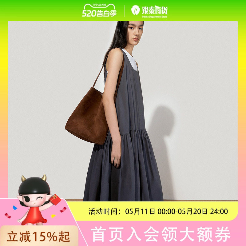 1SY1082100OCHIRLY欧时力 U领无袖连衣裙长款
