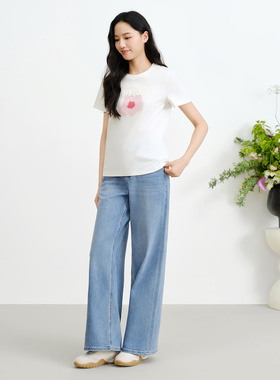 JUZUI玖姿休闲针织印花T恤女JWFX83304