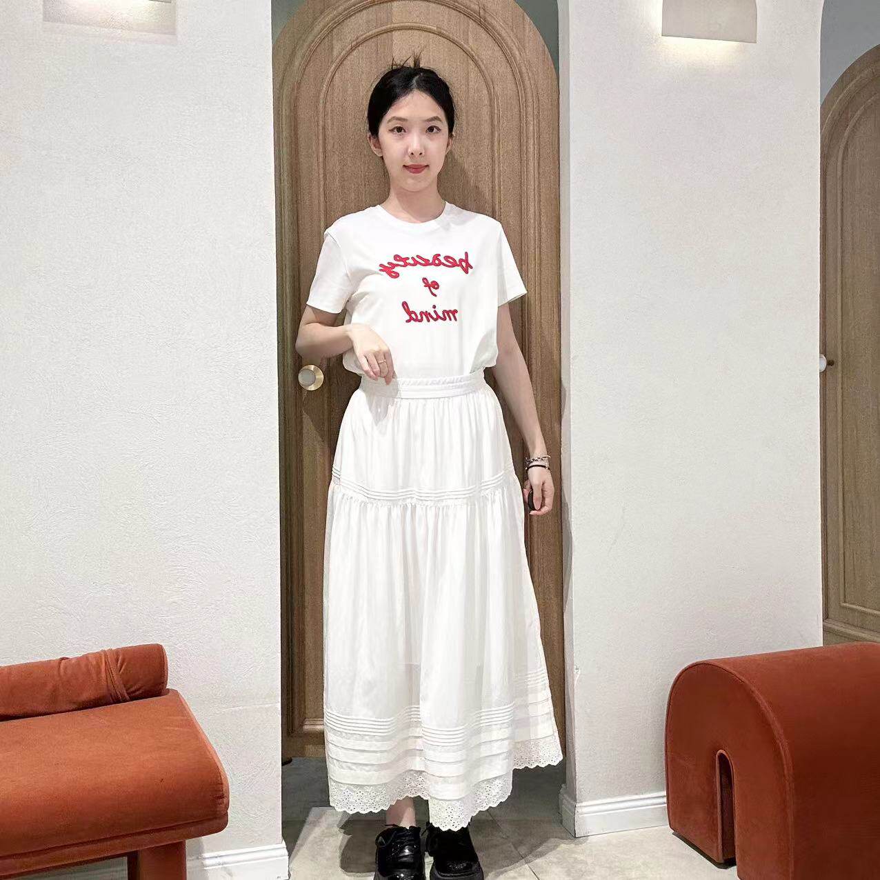 伊芙丽女士简约休闲半身裙1G7141141