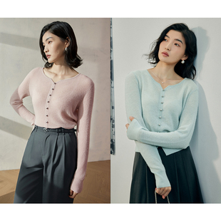 针织开衫 V领长袖 2024春10H1MA03B070 SHOP修身 TKY