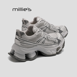 MILLIE'S/妙丽休闲运动复古轻便厚底大头脏脏松糕老爹鞋女