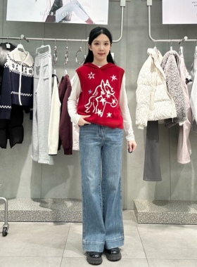 乐町女士时尚休闲牛仔长裤C1HAG1120