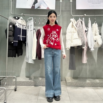 乐町女士时尚休闲牛仔长裤C1HAG1120