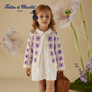 女童蕾丝绣花连衣裙CIOWF1242A tartineetchocolat法国巧克力童装