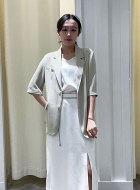 TKY SHOP 女士休闲单排扣便西外套10G1BA03F140