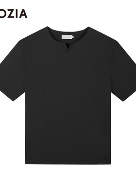 ZIOZIA通勤男装小V领短袖T恤ZTEE2201B