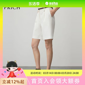 子女 2025夏宽松休闲显瘦裤 简约阔腿A字西装 短裤