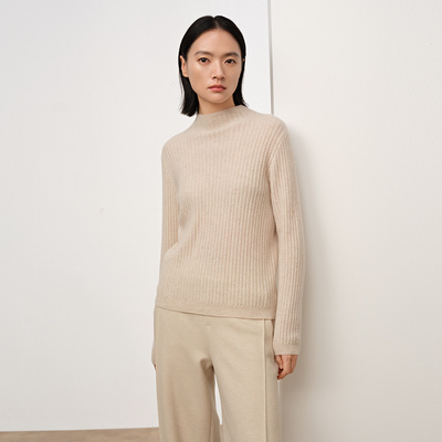 Dekashell/迪卡轩2025冬季新款纯色圆领套头毛衣R667188