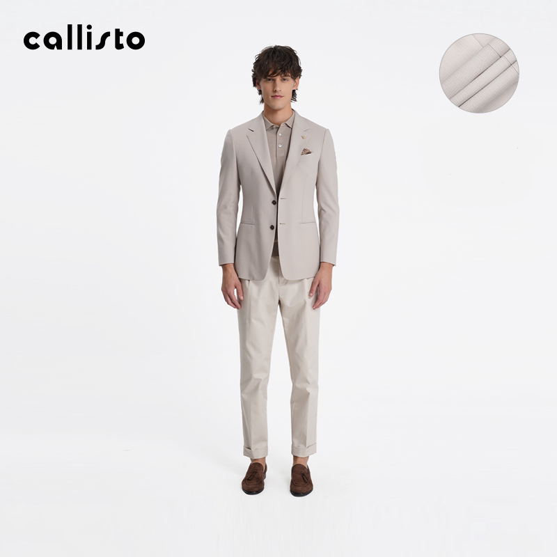 callisto2025春男士商务休闲平驳领西装