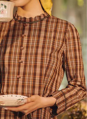 FEIZI2021秋季格纹裙1F465