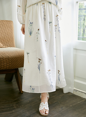 TomorrowRose塞纳河畔刺绣高腰半身裙2562132