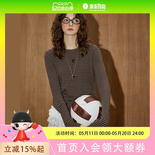 coolhut2025秋季女式时尚美式复古宽松T恤上衣洋气内搭