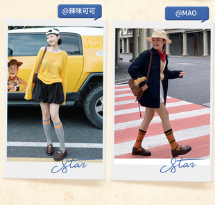 CXC39 女厚底单鞋 天美意玩具总动员联名平底常青藤乐福鞋 软底小皮鞋