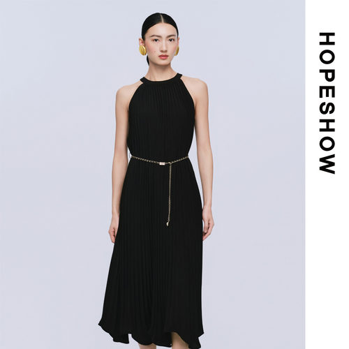 HOPESHOW红袖连衣裙89325131601