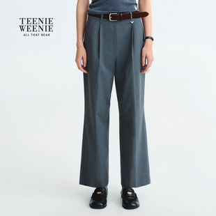 TeenieWeenie小熊休闲裤2025秋季新款高智感通勤西裤
