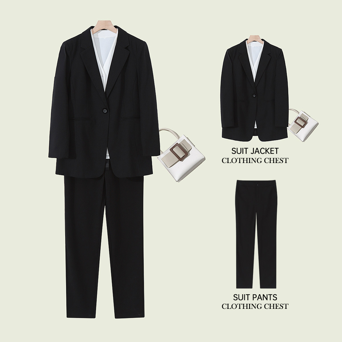 KCOR高级感纯色职业西服套装女士职场工作服9K0LT15003