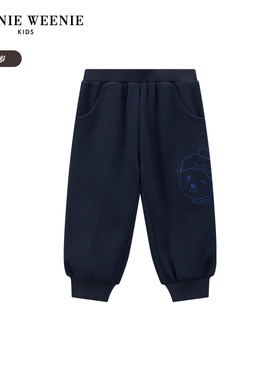 TeenieWeenie Kids小熊童装25新年款男宝宝休闲舒适纯棉束脚卫裤T0TM251118K