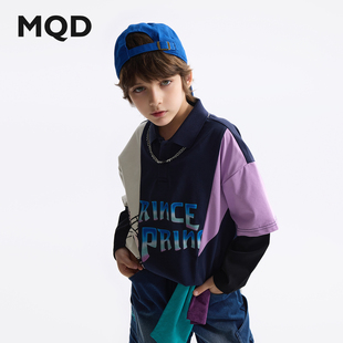 POLO衫 945120403 潮酷翻领假两件长袖 MQD男童春季
