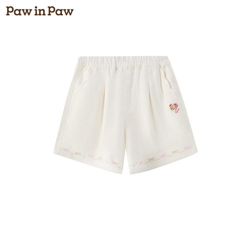 PawinPaw卡通小熊童装26年夏款女童牛仔短裤宽松PCTJG2422K
