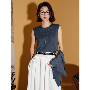House 百家好 高颜值易打理 针织衫 Basic 圆领无袖 女 匠心系列