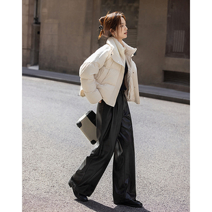 dme德玛纳【至轻至暖】冬季不压身90鸭绒双层领假两件三层工艺女式羽绒服G540421120113